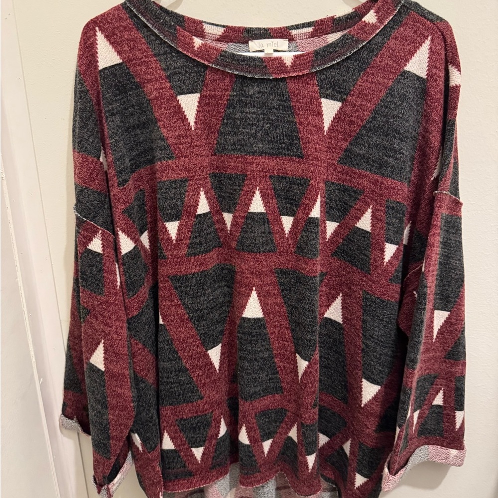 Geometric Patterned Sweater - image 1